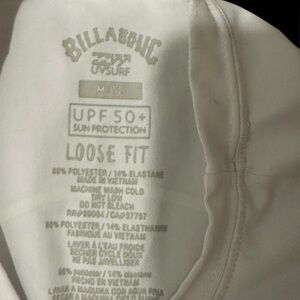 Billabong Cream Long Sleeve Top UPF 50